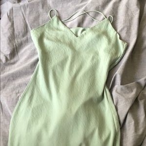 Mint satin dress